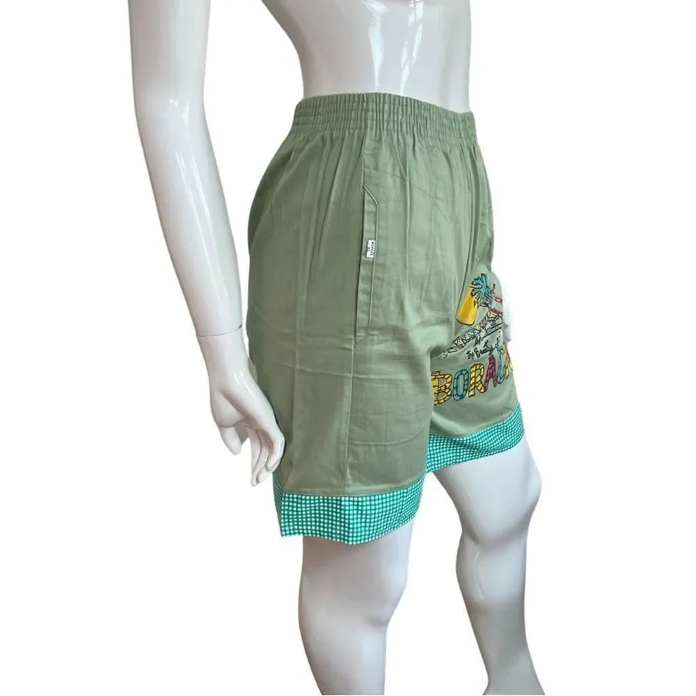 Vintage Retro 80s 90s The Beauty of Boracay Beach Philippines High Waist Shorts